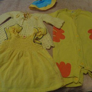 GIRLS BABY BUNDLEOF 4, 60S STY JUMPER